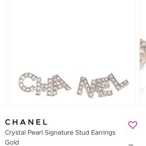 SOLD Chanel logo pearl earrings